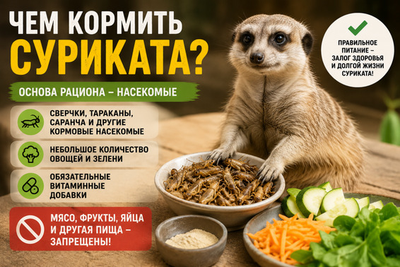 Исследования показали связь между рационом сурикатов и развитием высокого холестерина. Разбираем, чем кормить суриката и каких ошибок избегать *